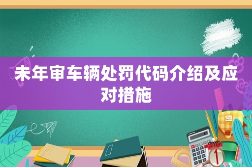 未年審車輛處罰代碼介紹及應(yīng)對(duì)措施
