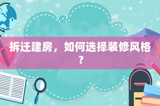 拆遷建房，如何選擇裝修風(fēng)格？