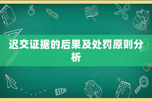 遲交證據(jù)的后果及處罰原則分析
