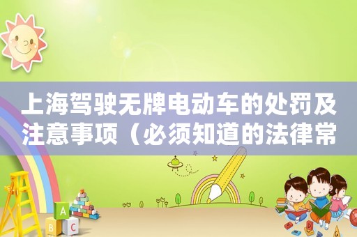 上海駕駛無(wú)牌電動(dòng)車的處罰及注意事項(xiàng)（必須知道的法律常識(shí)）