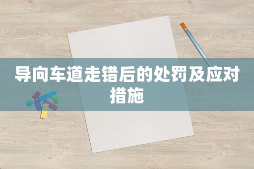 導(dǎo)向車道走錯后的處罰及應(yīng)對措施