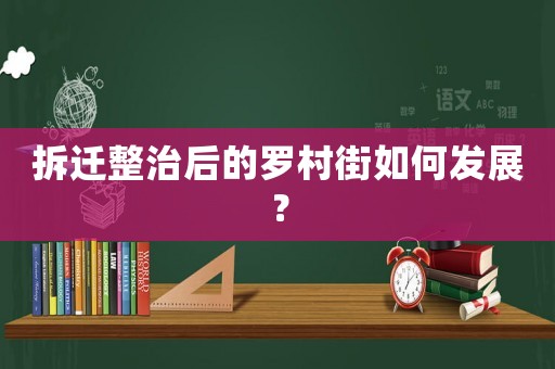 拆遷整治后的羅村街如何發(fā)展？