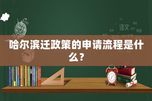 哈爾濱遷政策的申請流程是什么？
