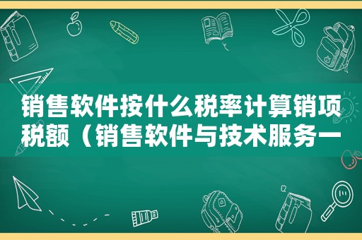 銷售軟件按什么稅率計算銷項稅額（銷售軟件與技術(shù)服務(wù)一般納稅人訂定以什么為標(biāo)準(zhǔn)呢）