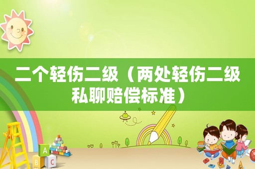 二個(gè)輕傷二級(jí)（兩處輕傷二級(jí)私聊賠償標(biāo)準(zhǔn)）