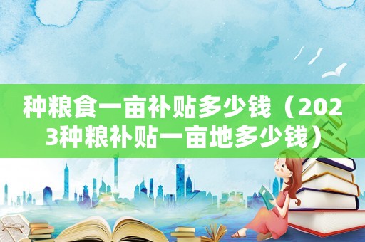 種糧食一畝補(bǔ)貼多少錢（2023種糧補(bǔ)貼一畝地多少錢）