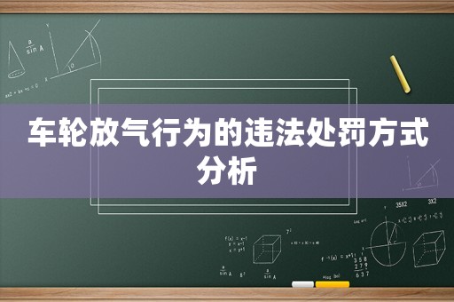 車(chē)輪放氣行為的違法處罰方式分析
