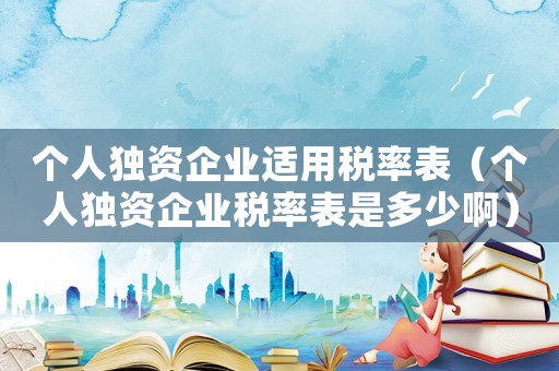 個人獨資企業(yè)適用稅率表（個人獨資企業(yè)稅率表是多少啊）