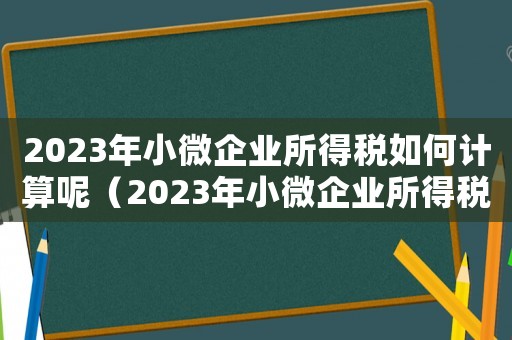 2023年小微企業(yè)所得稅如何計算呢（2023年小微企業(yè)所得稅如何計算）
