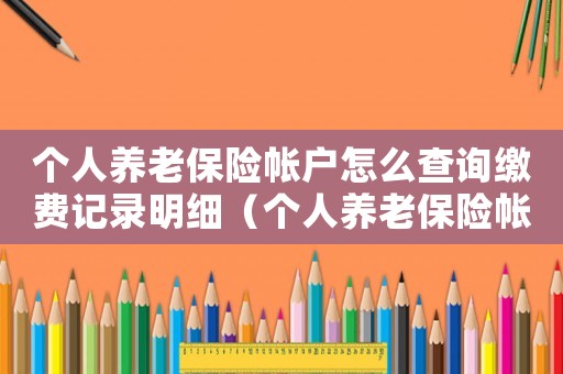 個(gè)人養(yǎng)老保險(xiǎn)帳戶怎么查詢繳費(fèi)記錄明細(xì)（個(gè)人養(yǎng)老保險(xiǎn)帳戶怎么查詢繳費(fèi)記錄）