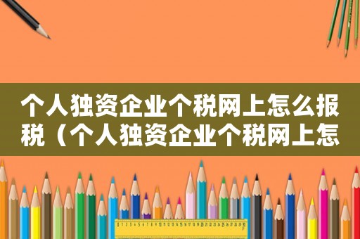 個(gè)人獨(dú)資企業(yè)個(gè)稅網(wǎng)上怎么報(bào)稅（個(gè)人獨(dú)資企業(yè)個(gè)稅網(wǎng)上怎么報(bào)）