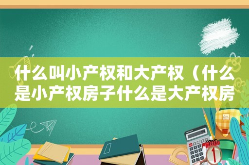 什么叫小產(chǎn)權(quán)和大產(chǎn)權(quán)（什么是小產(chǎn)權(quán)房子什么是大產(chǎn)權(quán)房呢）