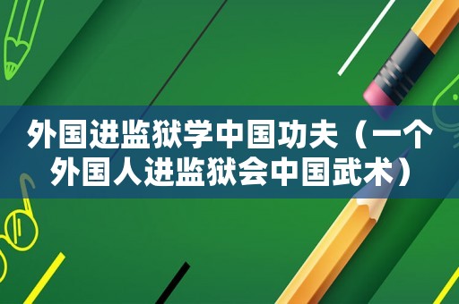 外國進監(jiān)獄學中國功夫（一個外國人進監(jiān)獄會中國武術(shù)）