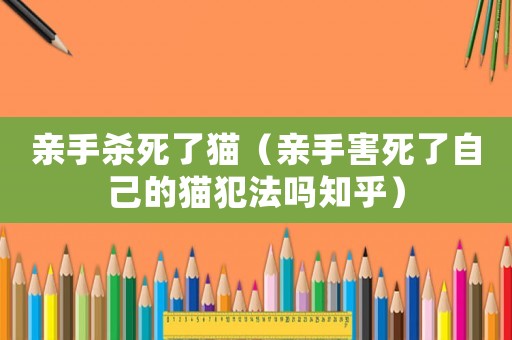 親手殺死了貓（親手害死了自己的貓犯法嗎知乎）
