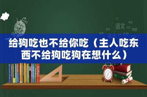 給狗吃也不給你吃（主人吃東西不給狗吃狗在想什么）
