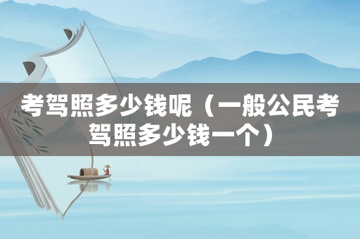 考駕照多少錢呢（一般公民考駕照多少錢一個(gè)）