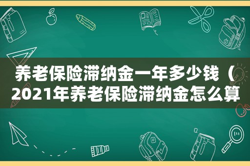 養(yǎng)老保險(xiǎn)滯納金一年多少錢（2021年養(yǎng)老保險(xiǎn)滯納金怎么算）