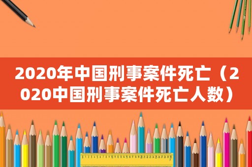 2020年中國刑事案件死亡（2020中國刑事案件死亡人數(shù)）