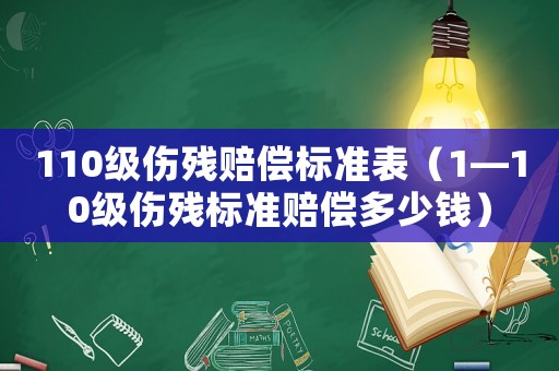 110級(jí)傷殘賠償標(biāo)準(zhǔn)表（1—10級(jí)傷殘標(biāo)準(zhǔn)賠償多少錢(qián)）