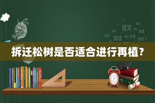 拆遷松樹是否適合進(jìn)行再植？