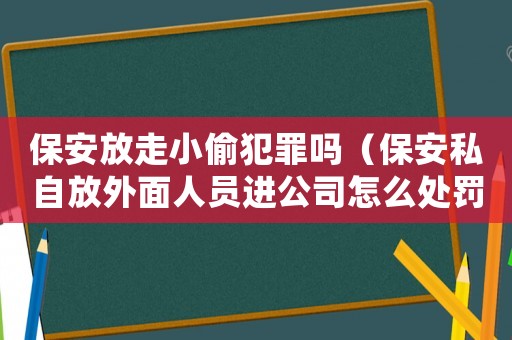 保安放走小偷犯罪嗎（保安私自放外面人員進公司怎么處罰）
