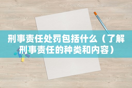 刑事責(zé)任處罰包括什么（了解刑事責(zé)任的種類和內(nèi)容）