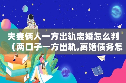夫妻倆人一方出軌離婚怎么判（兩口子一方出軌,離婚債務怎么處理）