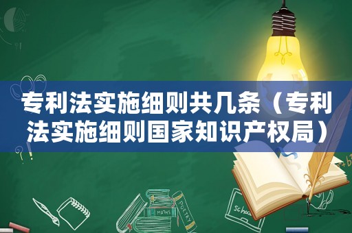 專利法實(shí)施細(xì)則共幾條（專利法實(shí)施細(xì)則國家知識產(chǎn)權(quán)局）