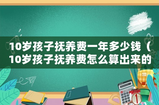 10歲孩子撫養(yǎng)費(fèi)一年多少錢（10歲孩子撫養(yǎng)費(fèi)怎么算出來(lái)的）
