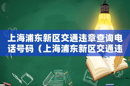 上海浦東新區(qū)交通違章查詢電話號碼（上海浦東新區(qū)交通違章查詢）
