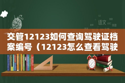 交管12123如何查詢駕駛證檔案編號(hào)（12123怎么查看駕駛證檔案編號(hào)）