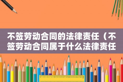 不簽勞動合同的法律責任（不簽勞動合同屬于什么法律責任類型）