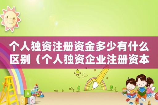 個(gè)人獨(dú)資注冊(cè)資金多少有什么區(qū)別（個(gè)人獨(dú)資企業(yè)注冊(cè)資本多少合適）