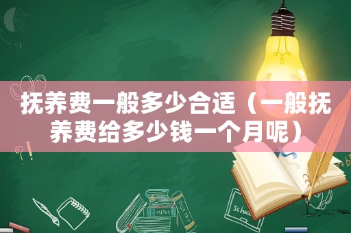 撫養(yǎng)費(fèi)一般多少合適（一般撫養(yǎng)費(fèi)給多少錢一個(gè)月呢）