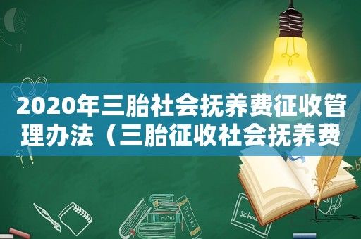 2020年三胎社會撫養(yǎng)費征收管理辦法（三胎征收社會撫養(yǎng)費標(biāo)準(zhǔn)是怎樣的呢）