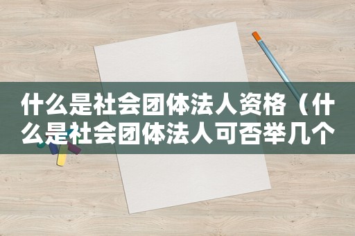 什么是社會(huì)團(tuán)體法人資格（什么是社會(huì)團(tuán)體法人可否舉幾個(gè)例子）