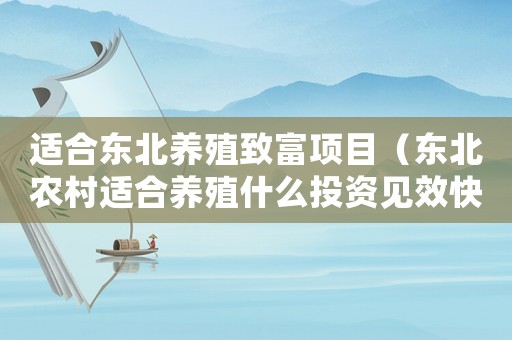 適合東北養(yǎng)殖致富項目（東北農(nóng)村適合養(yǎng)殖什么投資見效快）