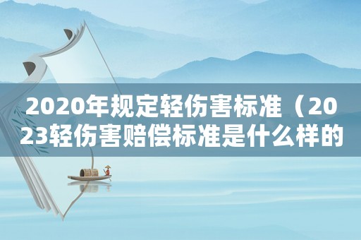 2020年規(guī)定輕傷害標(biāo)準(zhǔn)（2023輕傷害賠償標(biāo)準(zhǔn)是什么樣的）