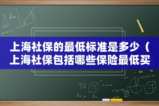 上海社保的最低標(biāo)準(zhǔn)是多少（上海社保包括哪些保險(xiǎn)最低買多少）