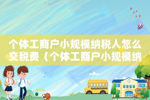 個(gè)體工商戶小規(guī)模納稅人怎么交稅費(fèi)（個(gè)體工商戶小規(guī)模納稅人怎么交稅）