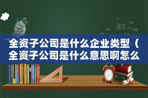 全資子公司是什么企業(yè)類型（全資子公司是什么意思啊怎么賺錢）