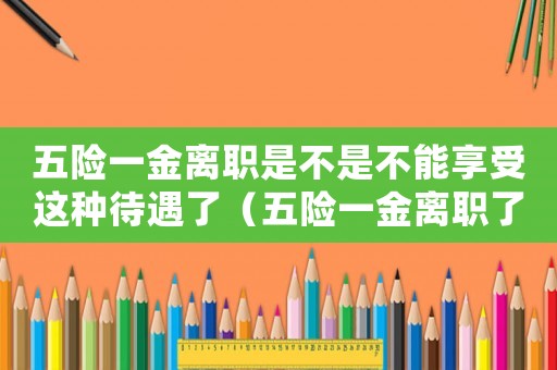 五險一金離職是不是不能享受這種待遇了（五險一金離職了是不是白交了可退嗎）