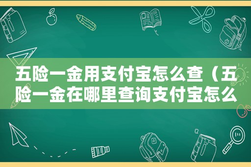 五險(xiǎn)一金用支付寶怎么查（五險(xiǎn)一金在哪里查詢支付寶怎么查）