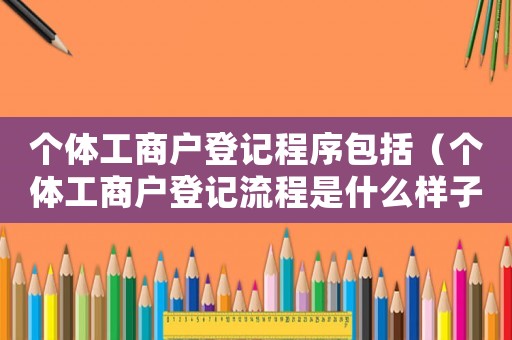 個(gè)體工商戶登記程序包括（個(gè)體工商戶登記流程是什么樣子的）