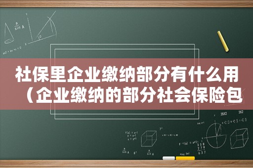 社保里企業(yè)繳納部分有什么用（企業(yè)繳納的部分社會(huì)保險(xiǎn)包括哪些項(xiàng)目）