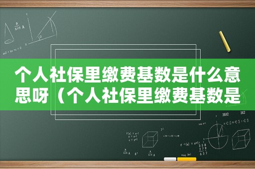個(gè)人社保里繳費(fèi)基數(shù)是什么意思呀（個(gè)人社保里繳費(fèi)基數(shù)是什么意思）