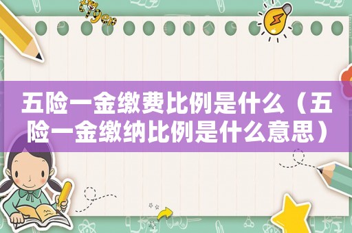 五險一金繳費比例是什么（五險一金繳納比例是什么意思）