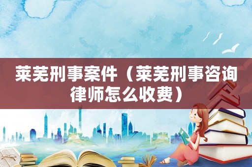 萊蕪刑事案件（萊蕪刑事咨詢(xún)律師怎么收費(fèi)）