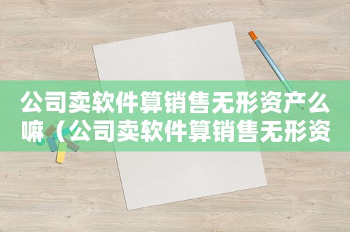 公司賣軟件算銷售無形資產(chǎn)么嘛（公司賣軟件算銷售無形資產(chǎn)么）