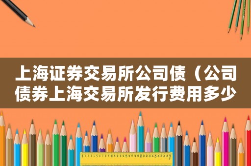上海證券交易所公司債（公司債券上海交易所發(fā)行費用多少合適）